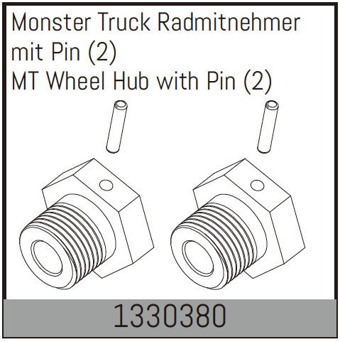 Absima Monster Truck Radmitnehmer mit Pin (2)