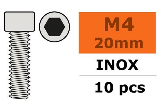 G-Force RC - Hex Socket Head Screw - M4X20 - Inox (10)