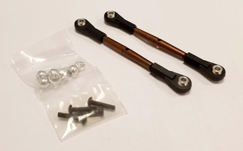GPM spring steel 4mm thread tie rod with 6.8mm ball plastic