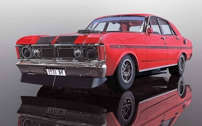 Auslauf - Scalextric 1:32 Ford Falcon 1970 Candy Apple Red