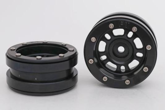 Metsafil Beadlock Wheels PT-Distraktor Schwarz/Schwarz 1,9