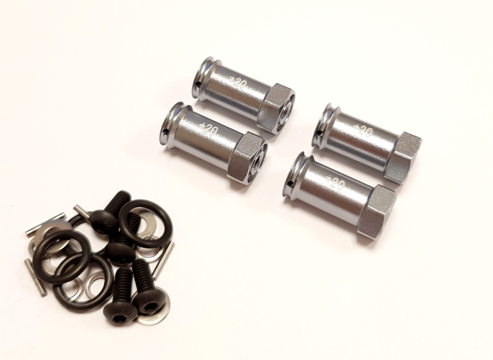 GPM alloy hex adaptor(+20mm) - 4PCS Set for Traxxas Revo
