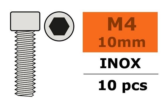 G-Force RC - Hex Socket Head Screw - M4X10 - Inox (10)