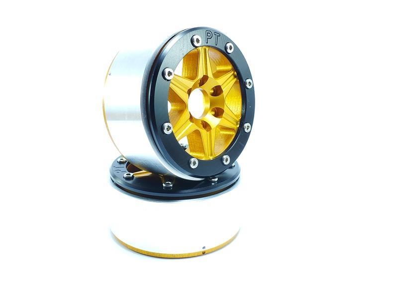 Metsafil Beadlock Wheels SIXSTAR gold/schwarz 1.9 (2) ohne