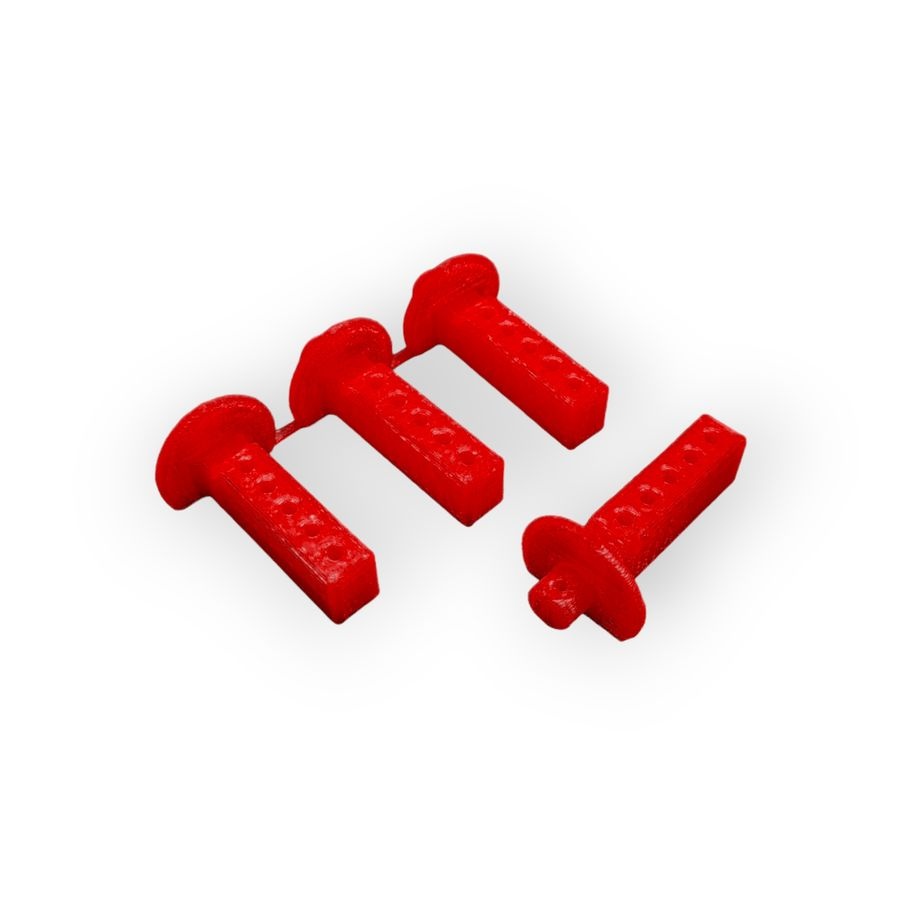 JS-Parts ultraflex Karosteher für Traxxas E-Revo (4) rot