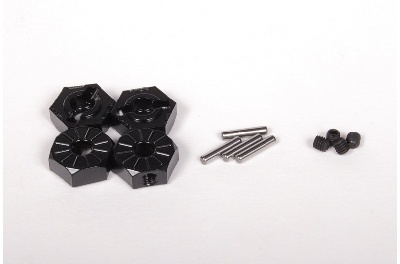 Axial - Aluminiumnabe schmal 12 mm schwarz (4)