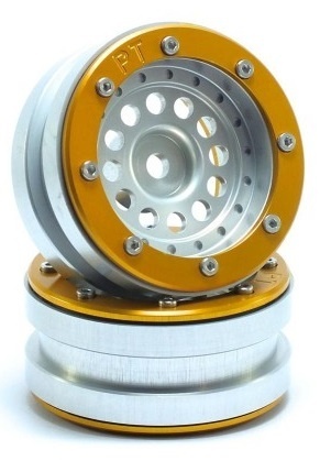 Metsafil Beadlock Wheels PT-Bullet Silber/Gold 1.9 (2 Stk)