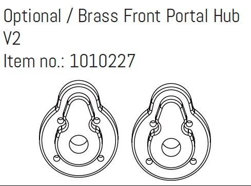 Absima Opt. Brass Front Portal Hub V2 - EVO GOAT