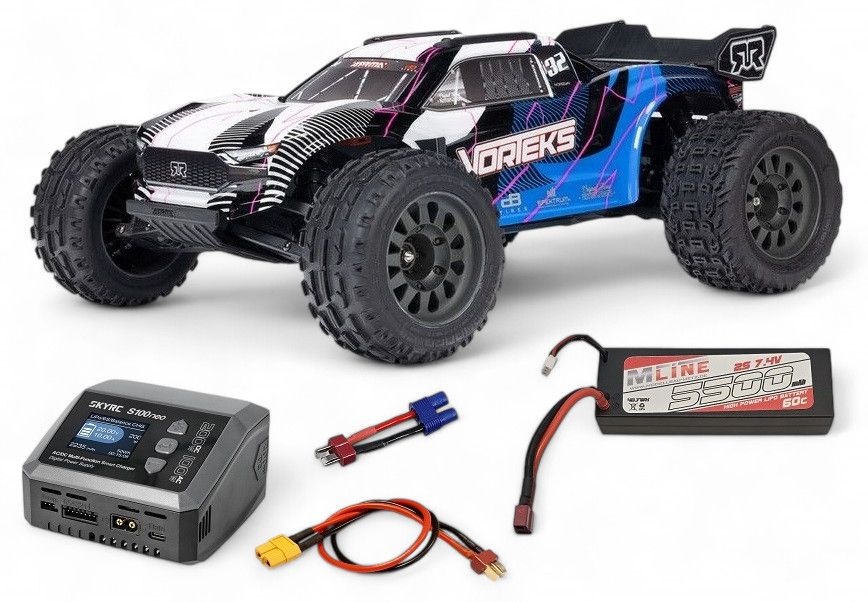 Arrma 1/10 VORTEKS MEGA 550 2WD Stadium Truck RTR Blau