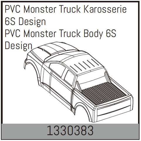 Absima PVC Monster Truck Karosserie 6S Design