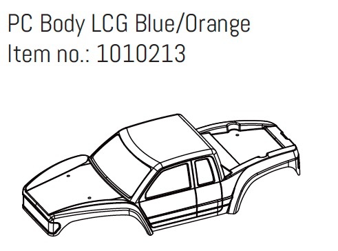 Absima PC Body LCG Blue/Orange - GOAT