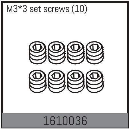 Absima M3*3 Set Screws (10)