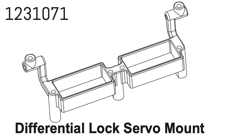 Absima Diff-Lock Servohalterung CR4.4