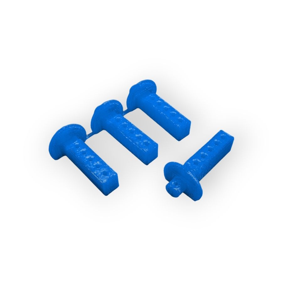 JS-Parts ultraflex Karosteher für Traxxas E-Revo (4) blau