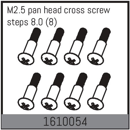 Absima M2.5 Pan Head Cross Screw Steps 8.0 (8)