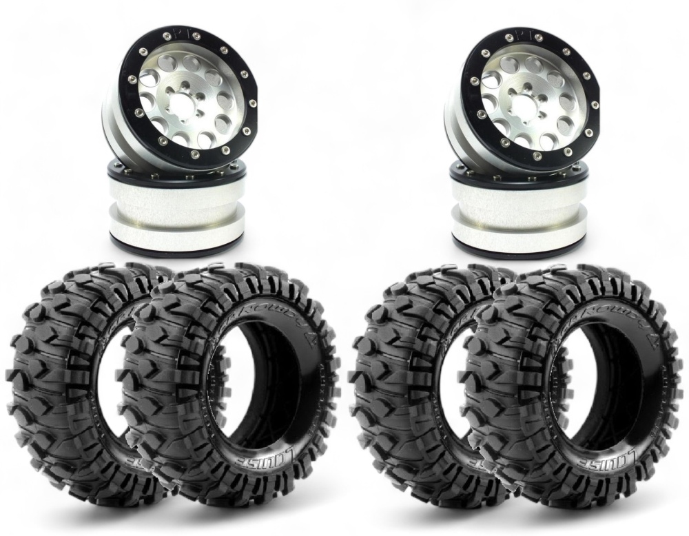 Metsafil Beadlock Wheels PT-REVOLVER silber/black 2.2 ohne