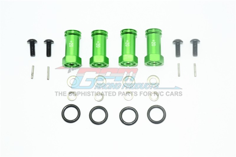 GPM alloy hex adaptor(+20mm) - 4PCS Set for Traxxas Revo