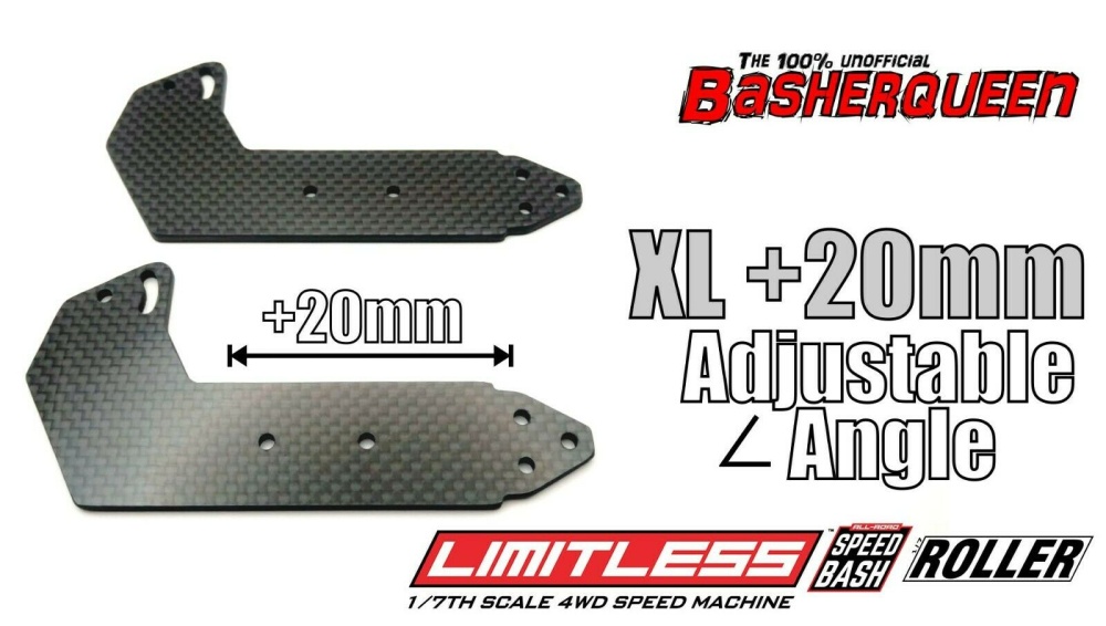 Basherqueen BQN320526LV Rear Carbon Wing Mount XL (+20mm)