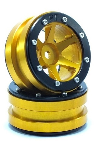Metsafil Beadlock Wheels PT- Slingshot Gold/Black 1.9