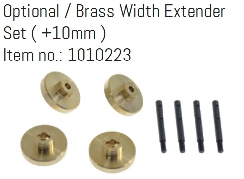 Absima Opt. Brass Width Extender Set (+10mm) - EVO GOAT