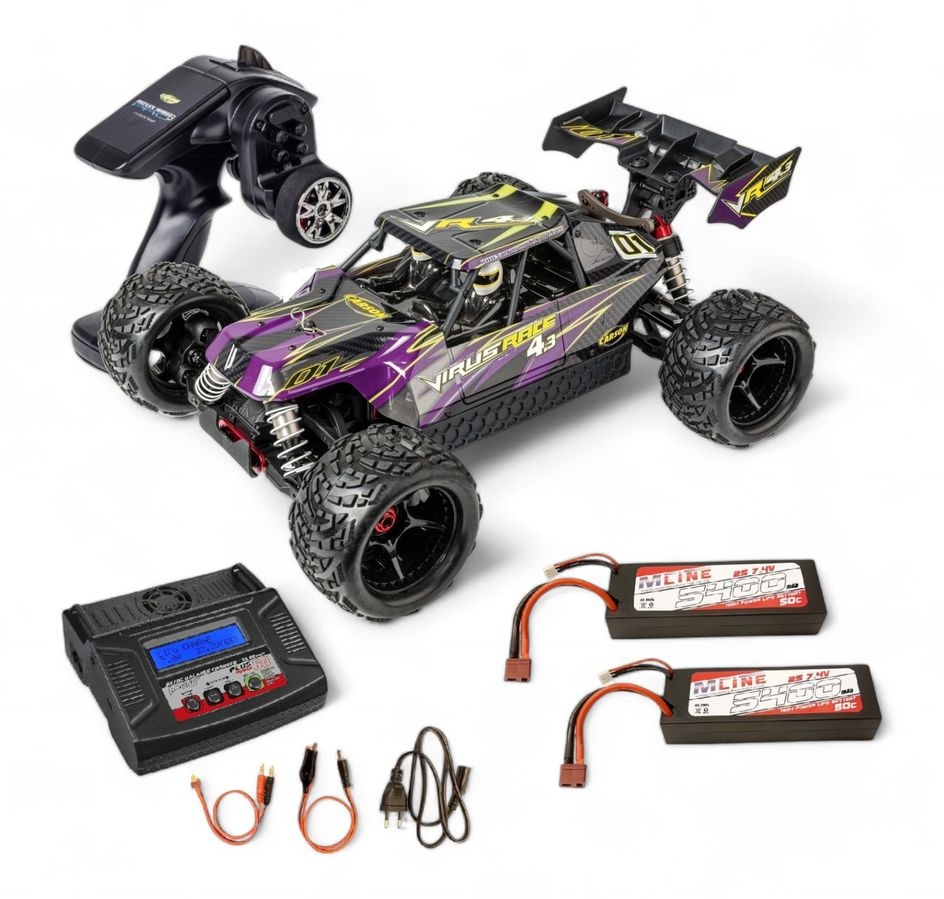 Carson 1:8 Virus Race 4.3 4S brushless 2.4GHz RTR lila ohne