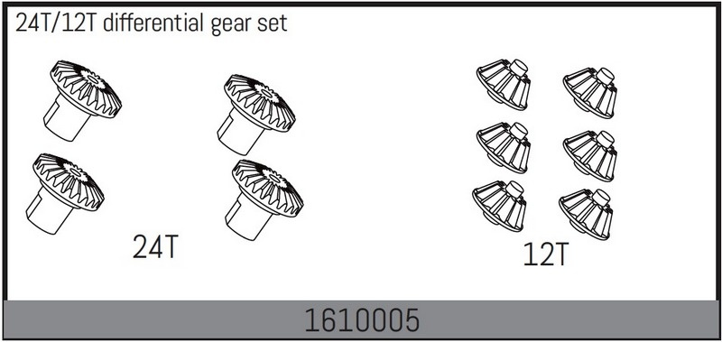 Absima 24T/12T Differential Gear Set