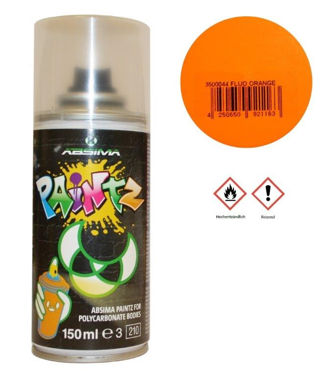 Absima Paintz Polycarbonat (Lexan) Spray FLUO ORANGE 150ml
