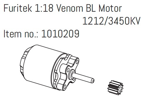 Absima Furitek 1:18 Venom BL Motor 1212/3450KV (AB240389)