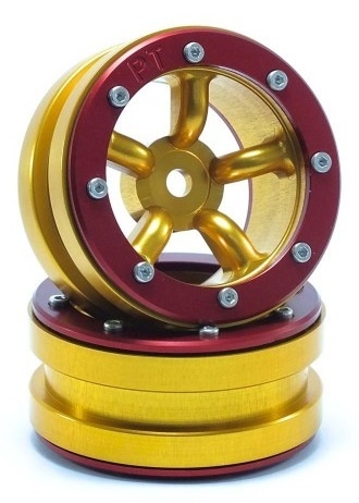Metsafil Beadlock Wheels PT-Safari Gold/Rot 1.9 (2 Stk)