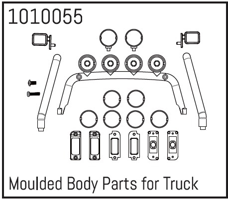 Absima Moulded Body Parts für Power Wagon