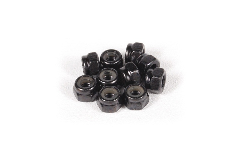 Axial - Nylon Locking Hex Nut 4mm Black (10)