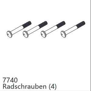 DF Models 7740 Radschrauben (4) M3
