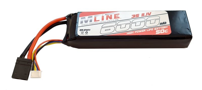 MLine High Power LiPo Akku 50C 3S 11.1V 6000mAh