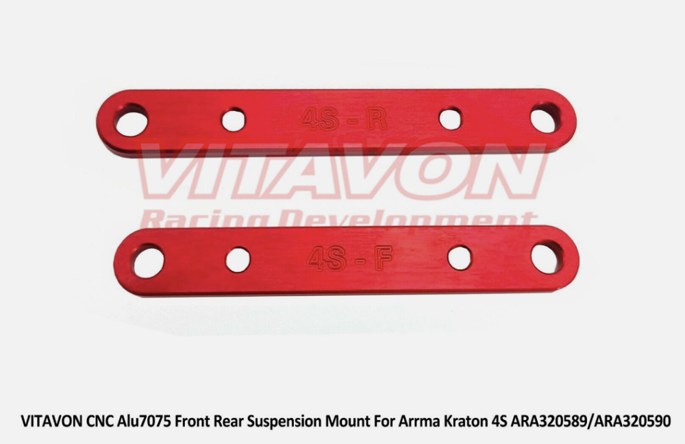 Vitavon Hinge Pin Brace vorne /hinten Arrma 4s rot