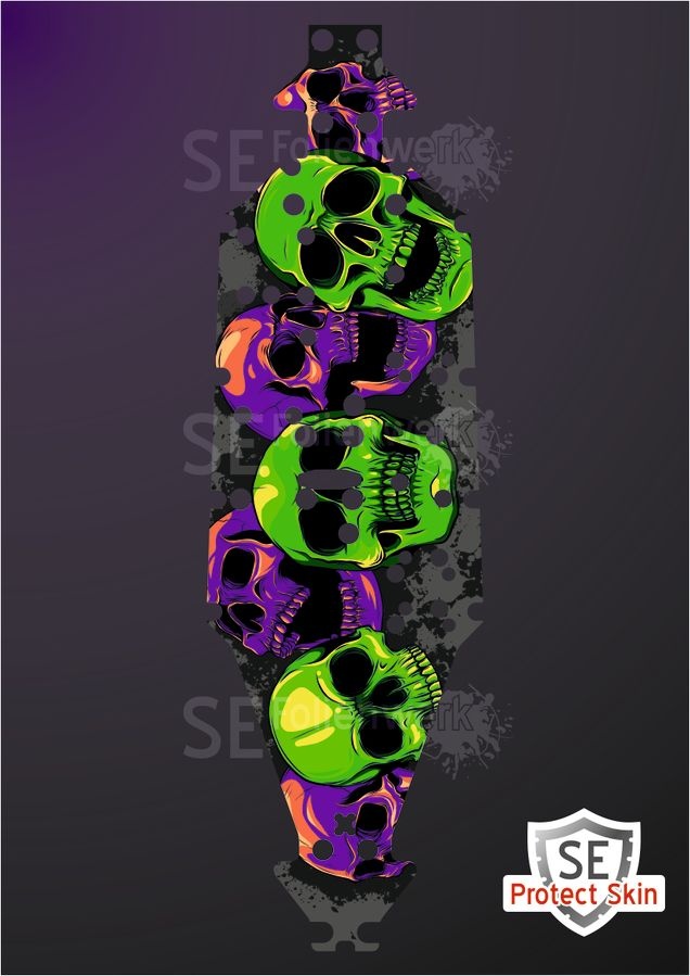 JS-Parts SE Protect Skin Printed D03 Skulls