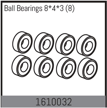 Absima Ball Bearings 8*4*3 (8)