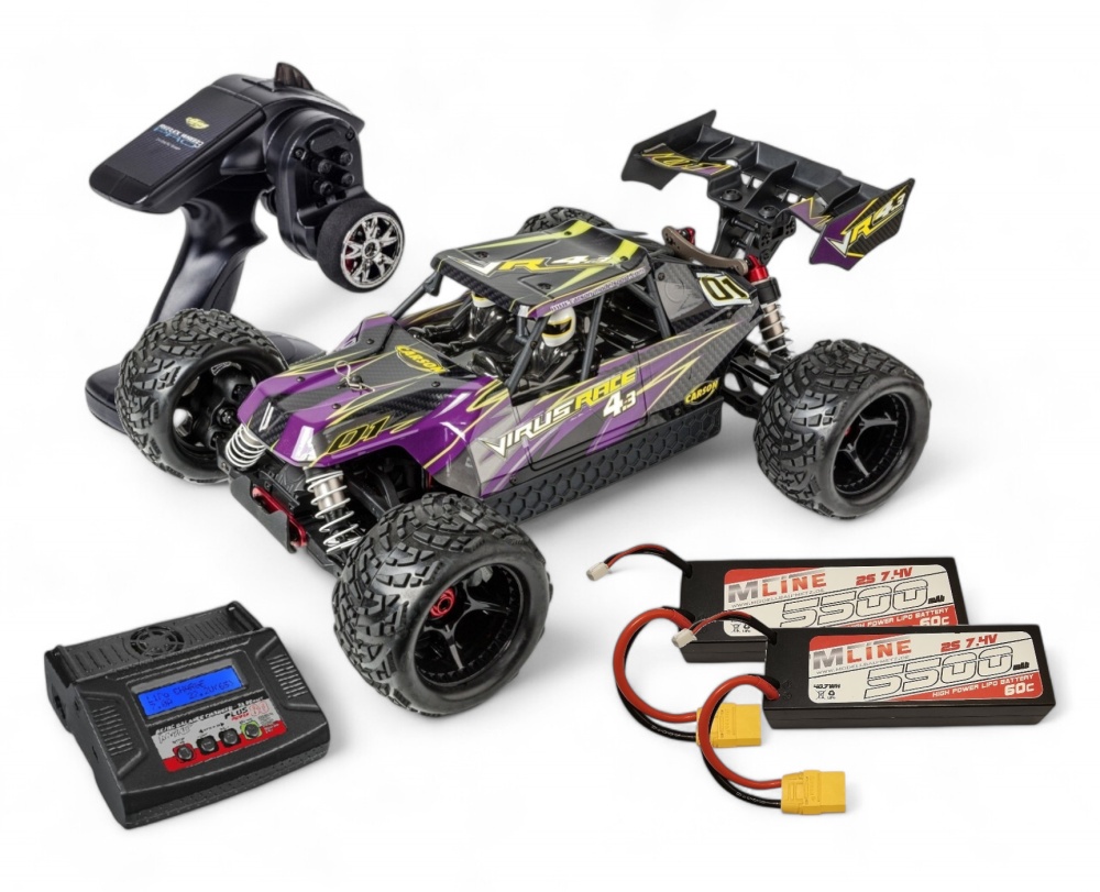 Carson 1:8 Virus Race 4.3 4S brushless 2.4GHz RTR lila ohne