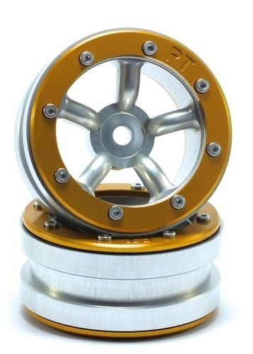 Metsafil Beadlock Wheels PT-Safari Silber/Gold 1.9 (2 Stk)