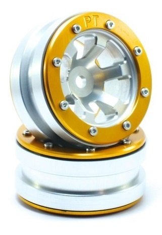 Metsafil Beadlock Wheels PT- Claw Silber/Gold 1.9 (2 Stk)