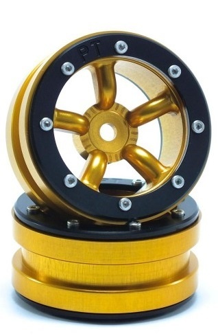 Metsafil Beadlock Wheels PT-Safari Gold/Schwarz 1.9 (2 Stk)