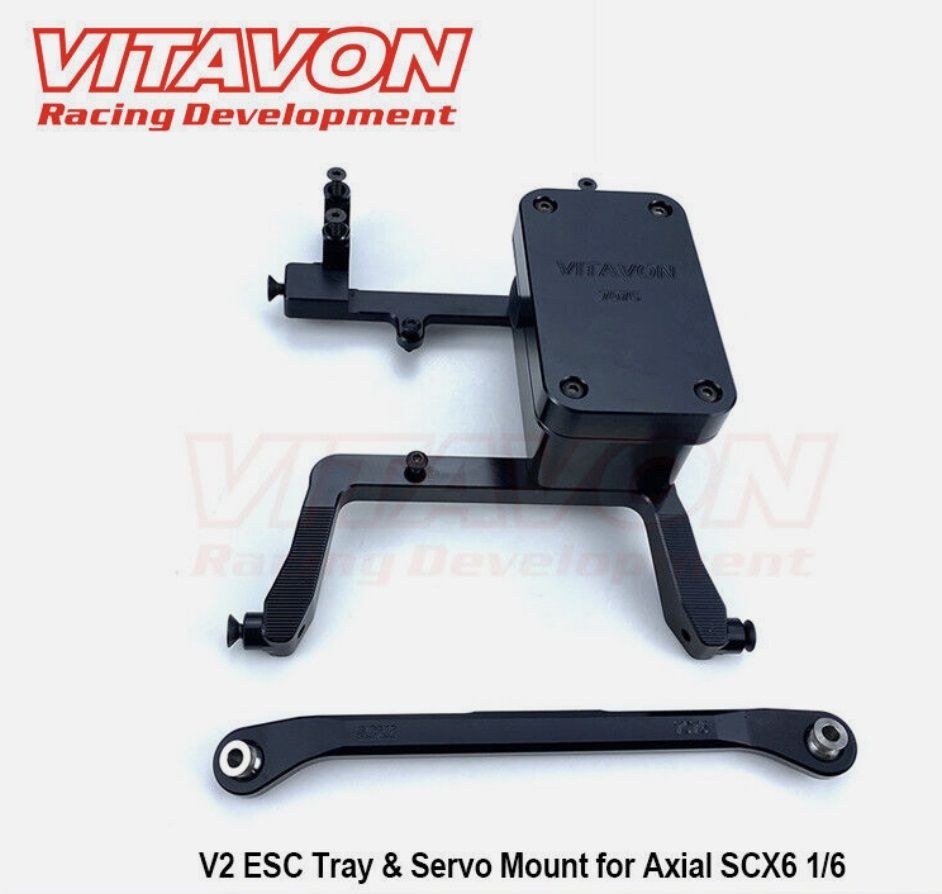 Vitavon Receiver-Box und Servohalter SCX6 - schwarz -