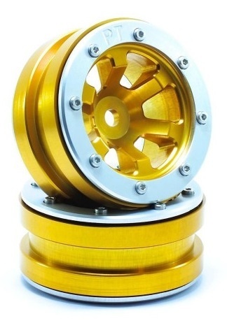 Metsafil Beadlock Wheels PT- Claw Gold/Silber 1.9 (2 Stk)