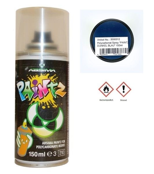 Absima Paintz Polycarbonat (Lexan) Spray DUNKELBLAU 150ml