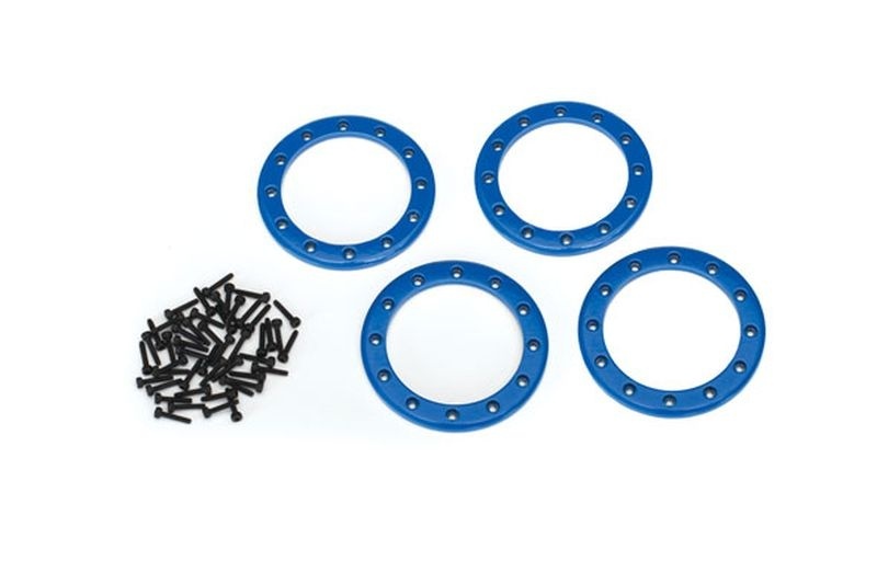 #Auslauf Traxxas Beadlock Rings blau (2.2) Alu (4) +