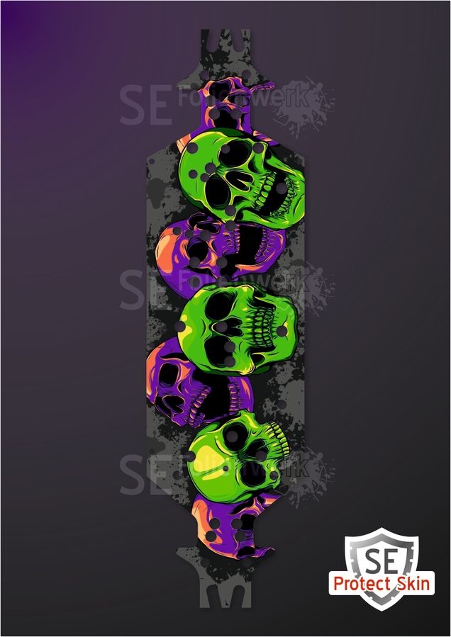 JS-Parts SE Protect Skin Printed D03 Skulls