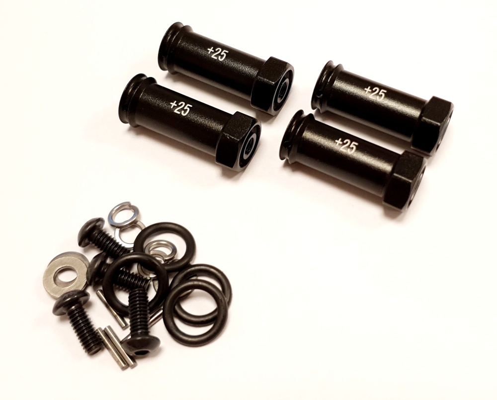 GPM alloy hex adaptor(+25mm) - 4PCS Set for Traxxas Revo