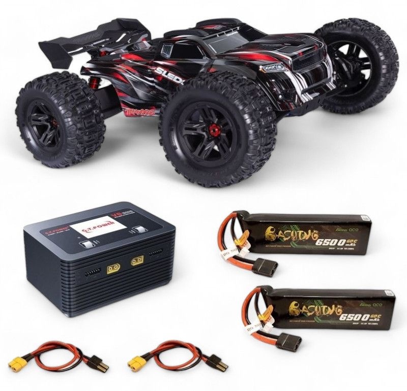 Traxxas SLEDGE 4x4 belted rot 1/8 MT RTR TQi2.4GHz BL -SET-