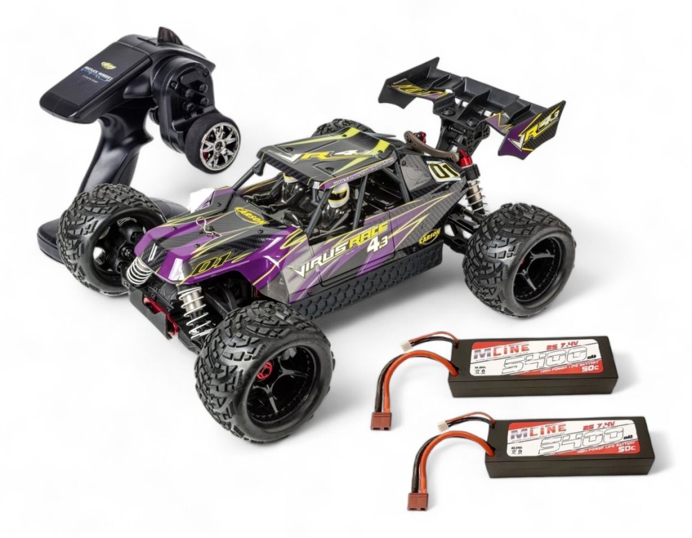 Carson 1:8 Virus Race 4.3 4S brushless 2.4GHz RTR lila