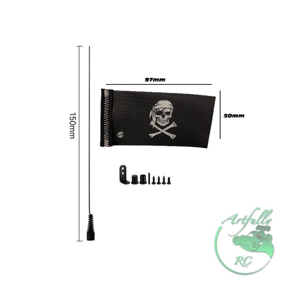 Artfully RC - Design-RC-Flagge - 1/18 - 1/24 - Piraten