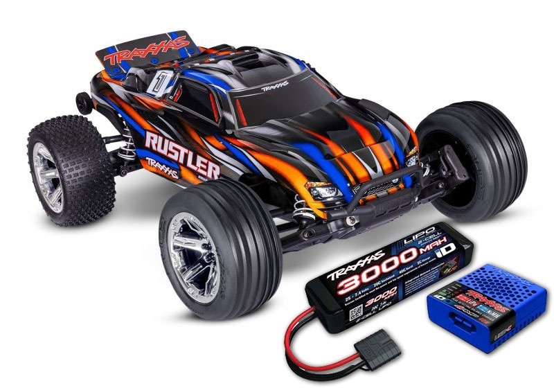 Traxxas Rustler 1/10 2WD Stadium-Truck orange RTR BL-2S